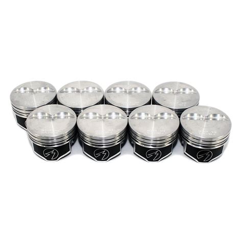 Speed Pro Small Block Chevy 350 Flat Top Pistons 30 Bore 57 Hypereutectic Sbc Ebay