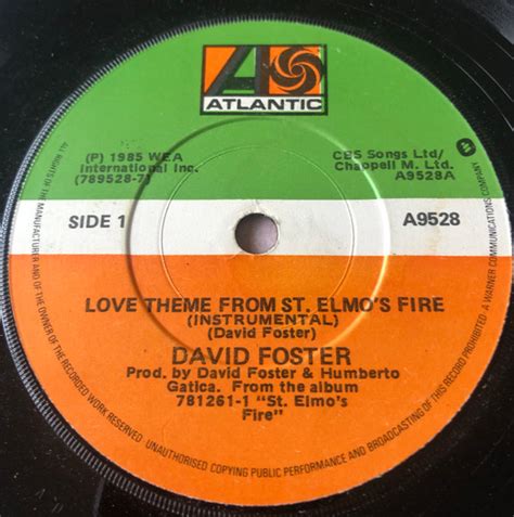 David Foster – Love Theme From St. Elmo's Fire (1985, Vinyl) - Discogs