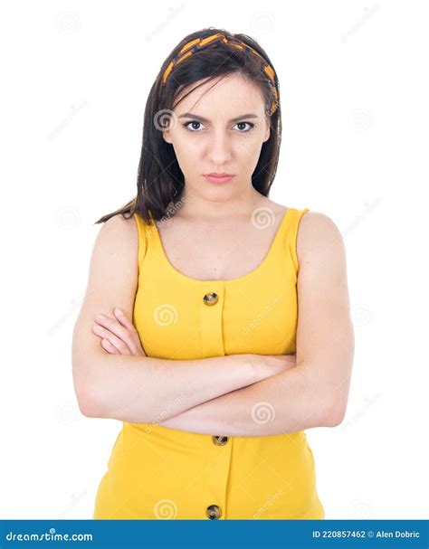 Irritated Young Woman Holding Her Arms Crossed Having Skeptic Angry And Annoyed Face Isolated