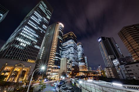 夜景撮影記 － 広角で見る中之島の高層ビル群③ － 都市と夜景