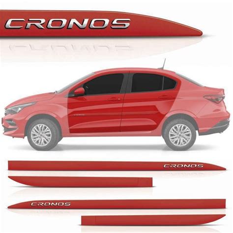 Friso Lateral Fiat Cronos Nome Alto Relevo Cromado 2017 18 19