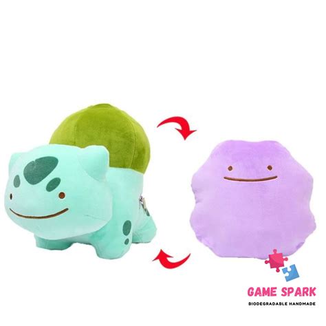 Pokemon Plush Toys Ditto Bulbasaur Reversible Plush Toy Etsy