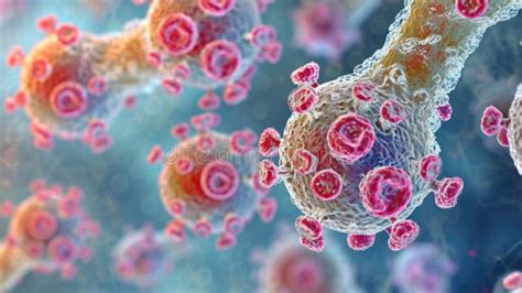 Virus and Bacteria Under the Microscope: Anomalous Microcosms Stock ...
