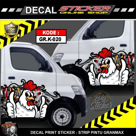 Jual Stiker Mobil Pickup Granmax Pintu Decal Striping Variasi Karakter