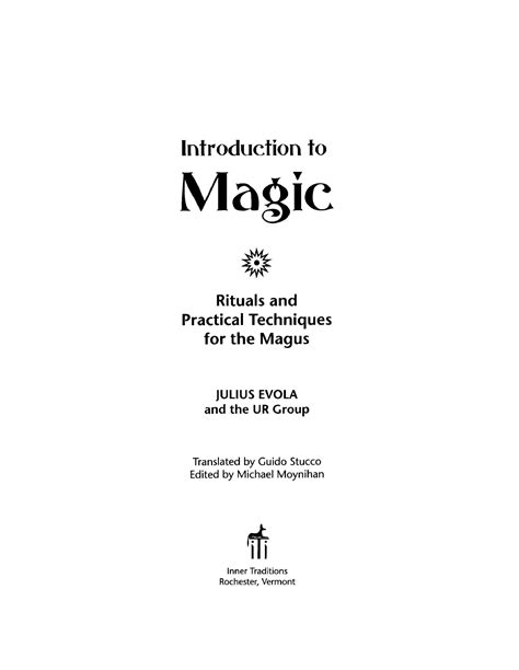 Solution Julius Evola Introduction To Magic Studypool