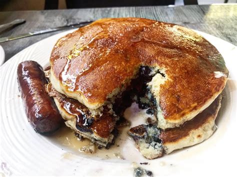 [I Ate] Blueberry Pancakes with Chicken Sausage : food