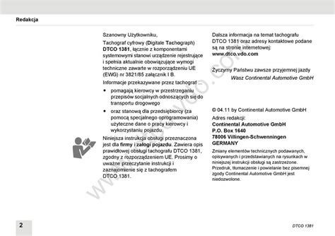 Tachograf Cyfrowy Dtco Release Instrukcja Obs Ugi Dla Firmy I