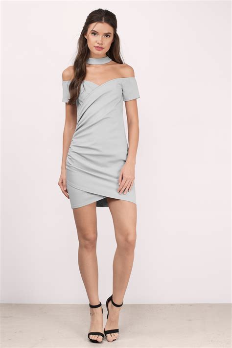 Daina Choker Bodycon Dress In Mauve 14 Tobi US