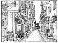 Diagon Alley Drawing At Paintingvalley Explore Collection Of