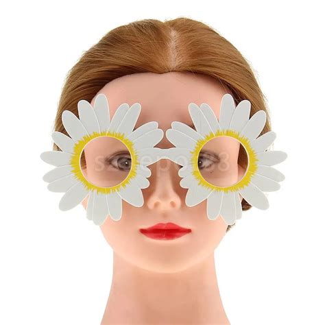 Novelty Daisy Eyeglasses Flower Glasses Fancy Dress Funny Sunglasses White Party T Favors