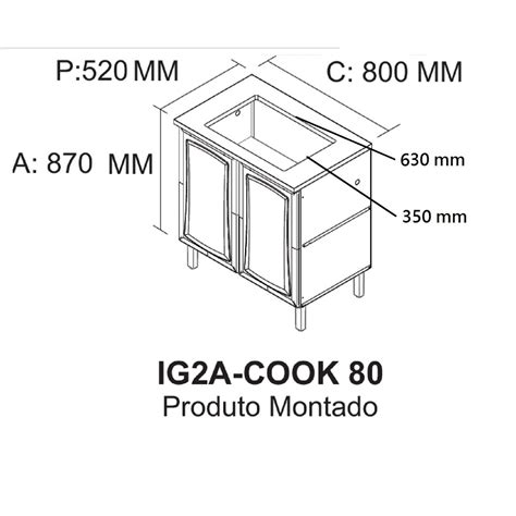 Balc O Em A O Para Cooktop Bocas Portas Tarsila Itatiaia