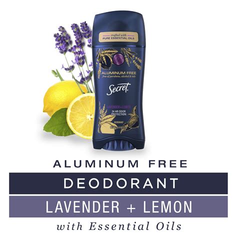 Secret Aluminum Free Deodorant For Women With Essential Oils Lavender