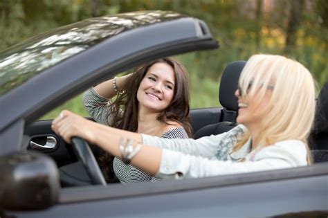 Friends Having Fun In The Car Photo Free Download