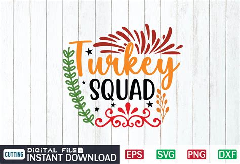 Turkey Squad Svg Graphic By Craftssvg Creative Fabrica