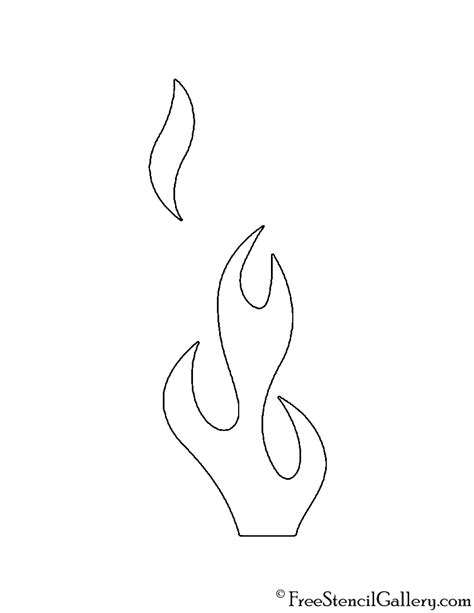 Printable Flame Outline