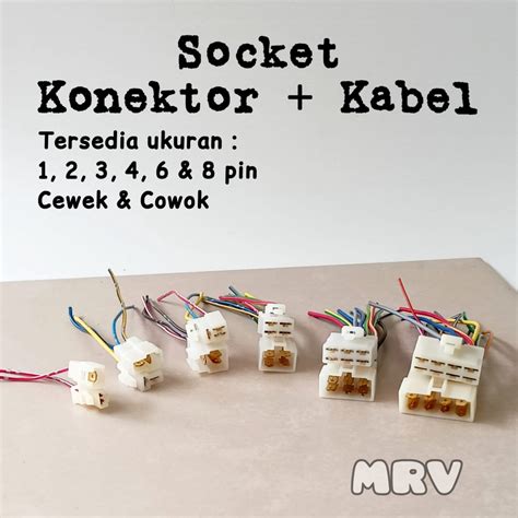 Jual Socket Pin Soket Konektor Pin Kabel Bahan Nylon Shopee