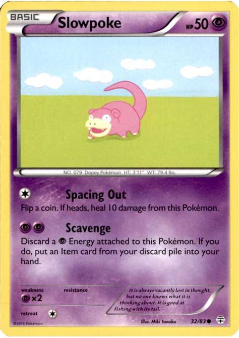 Pokemon X Y Generations Single Card Common Slowpoke 32 Toywiz