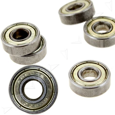 10 X 8mm Scooter Skateboard Roller Blade Ball Bearings Wheels ABEC-5 ...