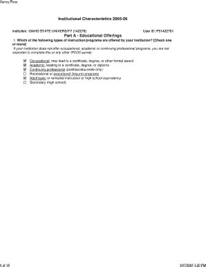 Fillable Online Isu Survey Template Form Fax Email Print Pdffiller