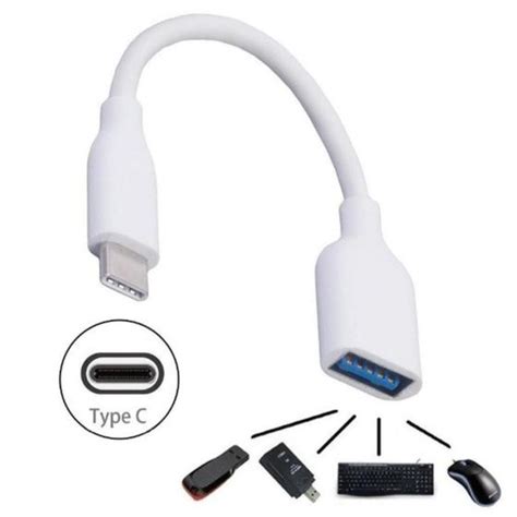 Cabo Adaptador OTG Tipo C Usb C Compatível Samsung Pen Drive NOVA