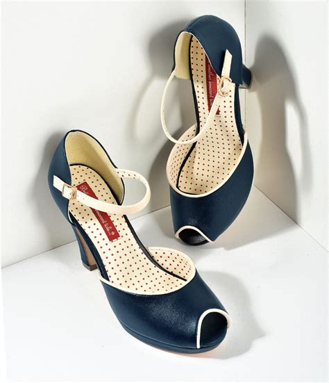 New 1940s Shoes Wedge Slingback Oxford Peep Toe