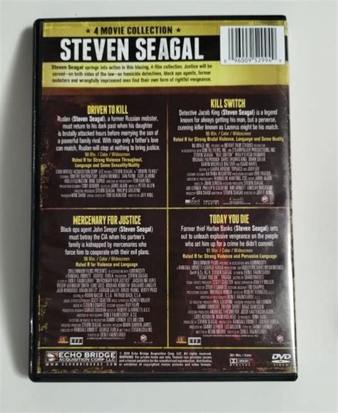 Steven Seagal 4 Movie Collection Dvd 2018 Kill Switch Driven Kill Ebay