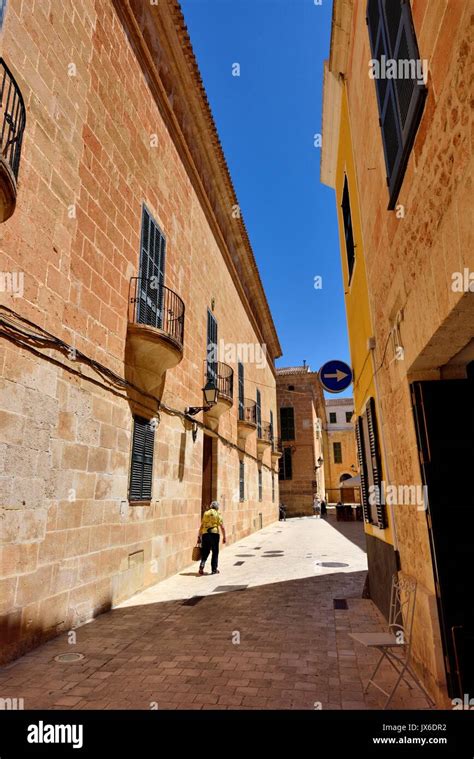 Ciutadella Street Scene Menorca Minorca Stock Photo Alamy