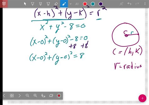 Solved Find The Equation Of The Circle Whose Centre Is And