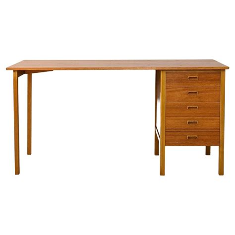 Scandinavian Modern Vintage Teak Writing Desk By Jens Quistgaard Circa