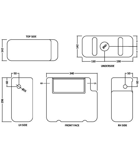 Hudson Reed Universal Access White Dual Flush Concealed Cistern Xty