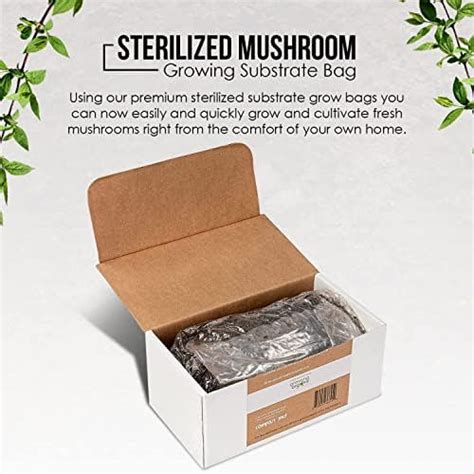 All-in-One Mushroom Grow Kit - Max Yield Bin with 5lb Grain Bag and 10lb Sterilized Substrate ...