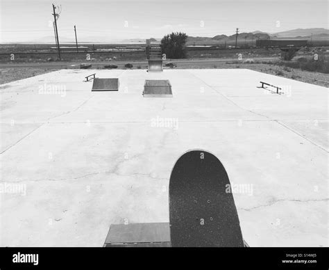 An Empty Skate Park In Rural Nevada Stock Photo Alamy