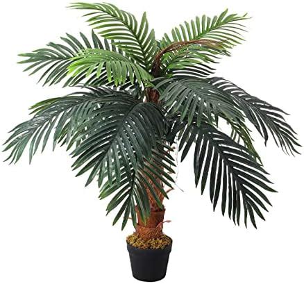 Outsunny 125cm 4FT Artificial Palm Plant Decorative Tree With Nursery