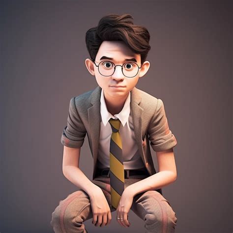 Premium Ai Image Arafed Image Of A Boy In A Suit And Tie Sitting On A