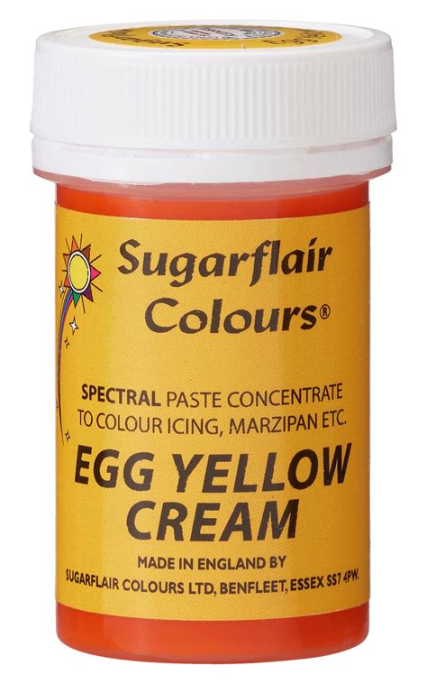 Sugarflair Egg Yellow Cream Spectral Food Colouring Paste G