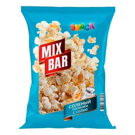 Попкорн Mixbar Snack с солью, 120гр. - «Попкорн Mixbar » | отзывы