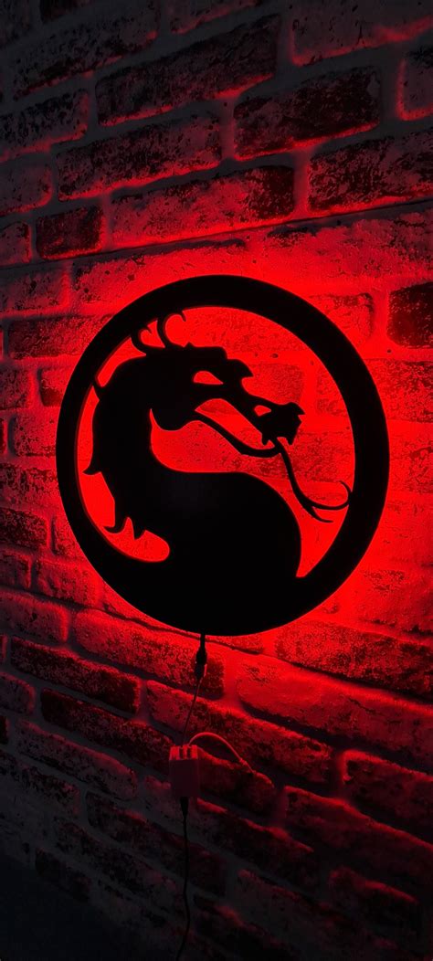 Mortal Kombat Led Sign Mortal Kombat Dragon Led Lighted Sign Etsy