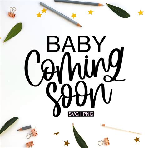 Baby Coming Soon Svg Baby Announcement Svg Pregnancy Reveal Svg