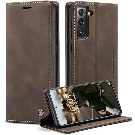 CaseMe Coque Pour Samsung Galaxy S21 FE 5G Housse En Cuir Premium PU