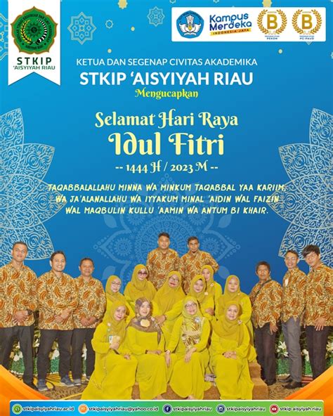 Selamat Hari Raya Idul Fitri 1444 H Stkip Aisyiyah Riau