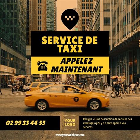 Cartes De Visite Et Banni Res Ditables Pour Les Services De Taxi