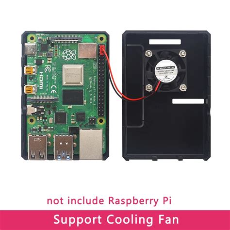 Boîtier ABS transparent pour Raspberry Pi 4 avec ventilateur Test