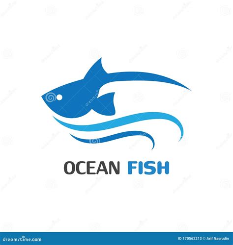 Ocean Fish Logo Template. Creative Vector Symbol of Fishing Club Stock ...