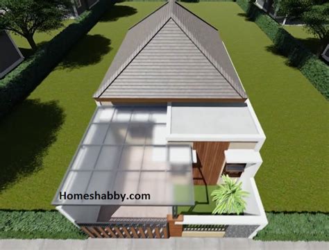 Desain Dan Denah Rumah Minimalis Ukuran 6 X 11 M Dengan Pintu Samping