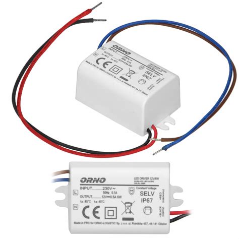 ZASILACZ LED MINI DOPUSZKOWY WODOODPORNY 12V 6W OR ZL 1630 Cena