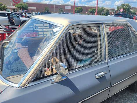 Saw this car today with wire mesh on all the door windows. Thought it ...