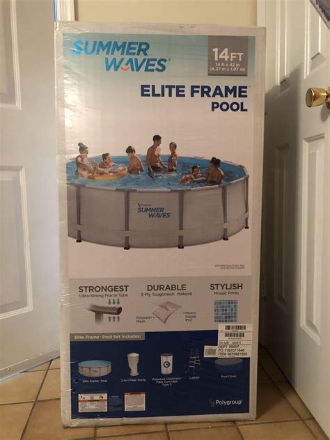 Summer Waves Ft Elite Frame Pool With Filter Pump Cover And Ladder