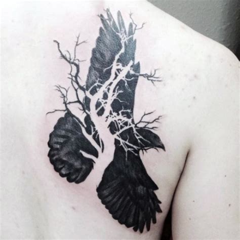 Crow Tree Tattoo