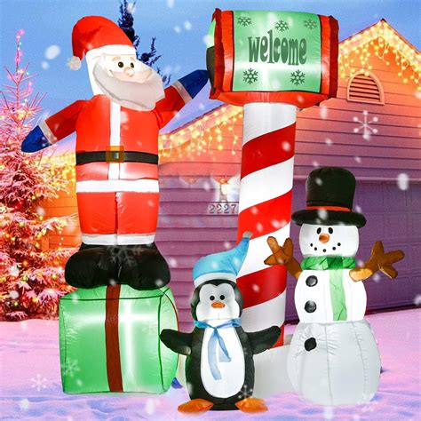 Amazon Lvydec Lighted Inflatable Santa Snowman Christmas