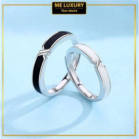 Adjustable Riing Couple Men Women Cincin Tunang Lelaki Perempuan Cincin